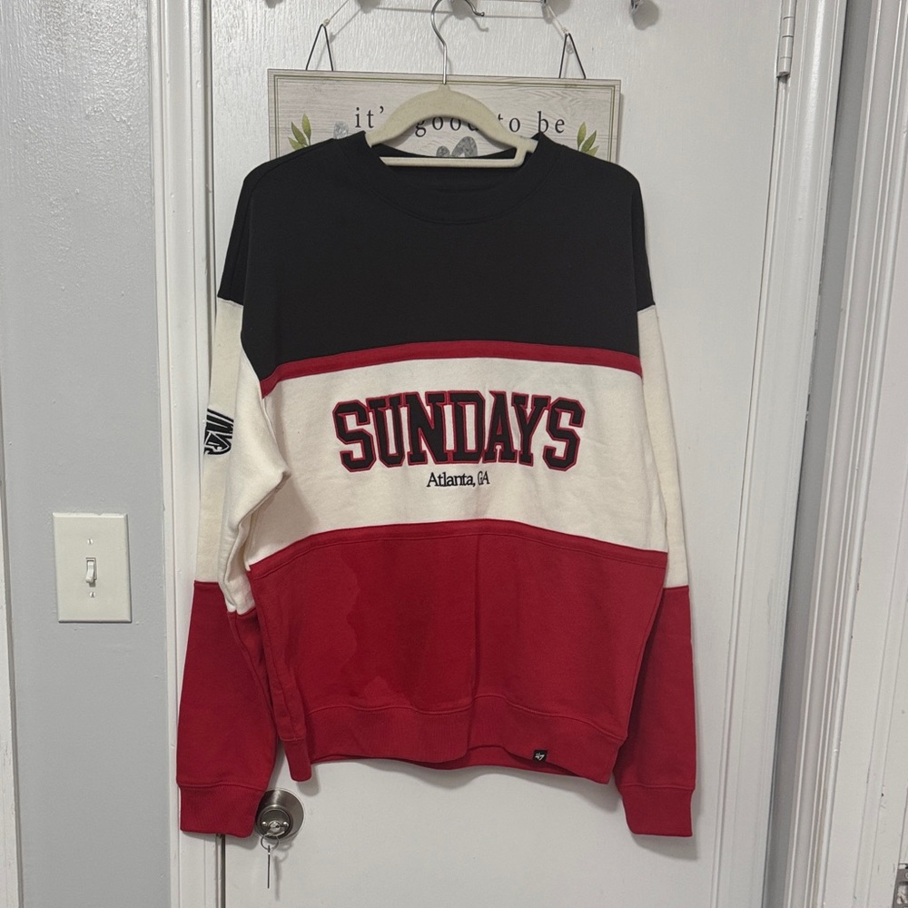 Red/Black and white Atlanta Falcon Sundays Sweatshirt size Medium